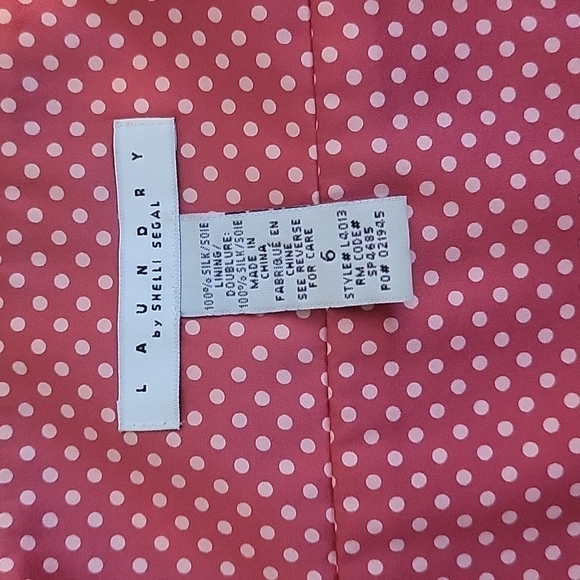 LAUNDRY by Shelli Segal Silk Pink Polka Dot Dress - Picture 9 of 9
